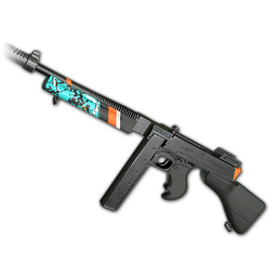 free pubg skin Turquoise Delight - Tommy Gun