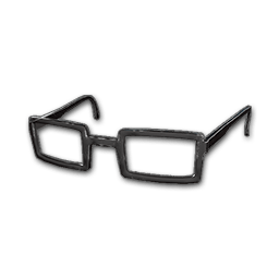 free pubg skin Horn-rimmed Glasses (Black)