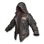 Leather Hoodie (Black)