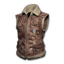 Sleeveless Biker Jacket (Brown)