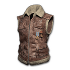 Sleeveless Biker Jacket (Brown)