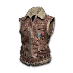 Sleeveless Biker Jacket (Brown)