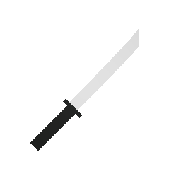 White Katana w/ Player Killcounter