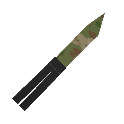 Burning Multicam Butterfly Knife