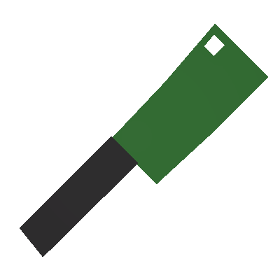 Burning Green Butcher Knife