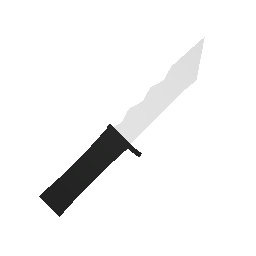 White Military Knife w/ Player Killcounter