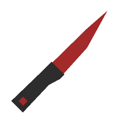 Burning Red Kitchen Knife
