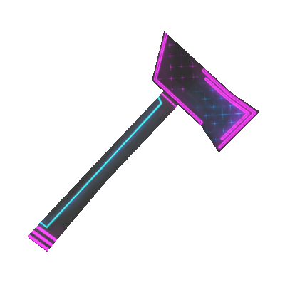 Bubbling Neon Killer Fire Axe