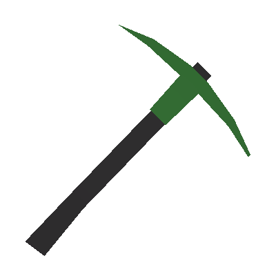 Burning Green Pickaxe