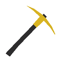 Glitched Yellow Pickaxe