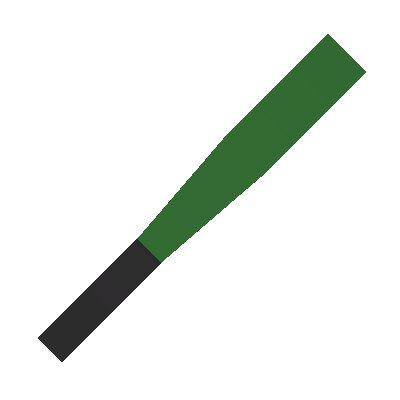Freezing Green Baseball Bat