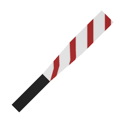 Crystal Shards Candycane Baseball Bat