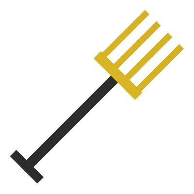 Melting Yellow Pitchfork