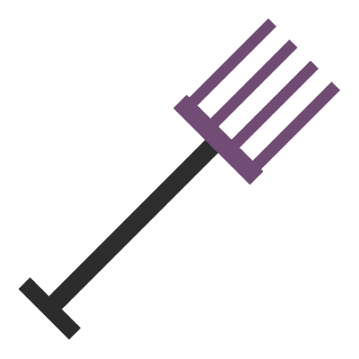 Decked Out Purple Pitchfork