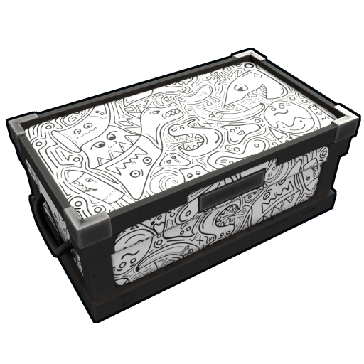 Doodle Large Wooden Box Rust Skins
