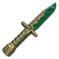 Emerald Knife in Rust