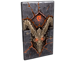 Molten Visage Metal Door