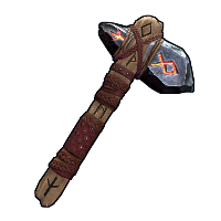 Ancient Runic Stone Hatchet in Rust