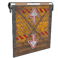 Elevator Garage Door in Rust