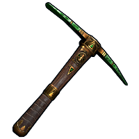 Emerald Relic Pick Axe in Rust