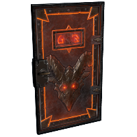 Molten Visage Armored Door in Rust