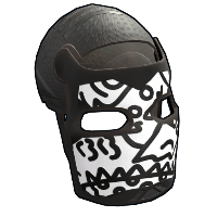 Doodle Metal Facemask in Rust
