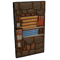 Pixel Metal Door in Rust