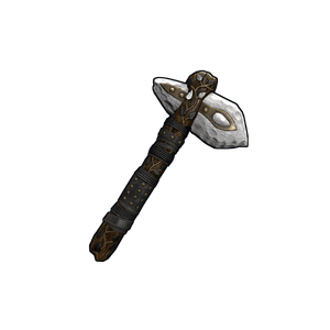 Silver Leaf Stone Hatchet