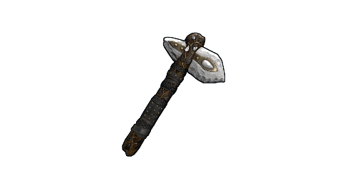 Silver Leaf Stone Hatchet