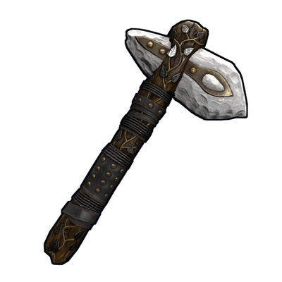 Silver Leaf Stone Hatchet