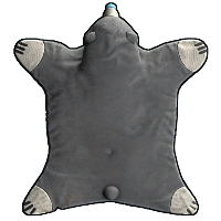 Teddy Bear Rug in Rust