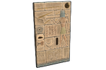 Hieroglyphic Metal Door