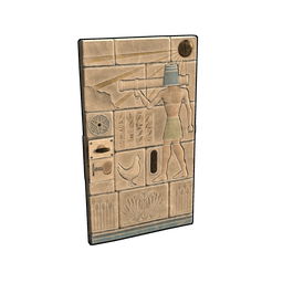 Hieroglyphic Metal Door