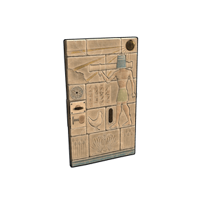 Hieroglyphic Metal Door