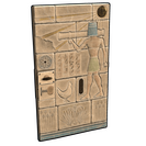 Hieroglyphic Metal Door