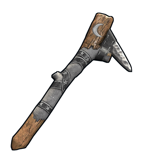 Night Farmer Stone Pick Axe in Rust