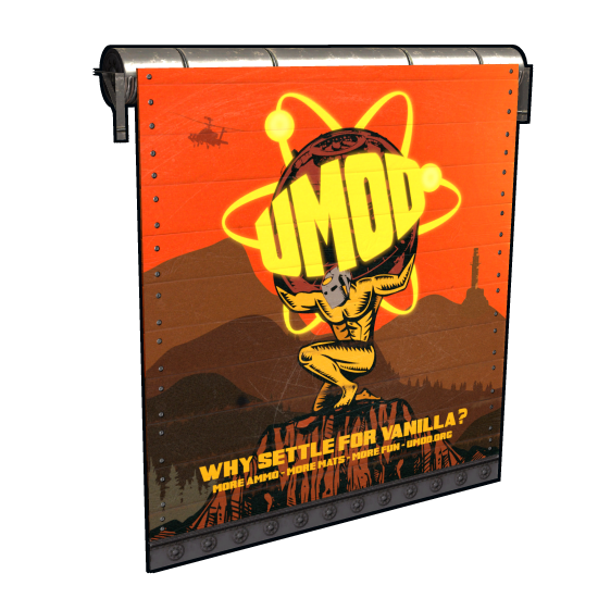 uMod Fundraiser Garage Door in Rust