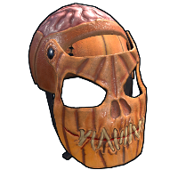 Evil Pumpkin Facemask in Rust