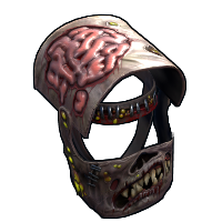 Metal Zombie Helmet in Rust