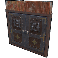 Castle Double Door in Rust
