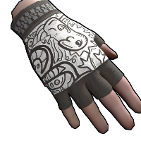 Doodle Gloves in Rust