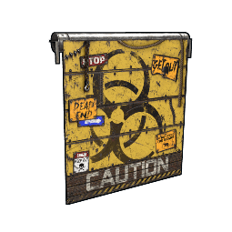 Caution Garage Door
