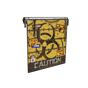 Caution Garage Door