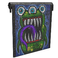 Monster Garage Door in Rust