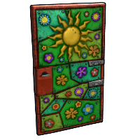 Flower Power Door in Rust