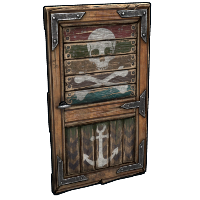 Pirate Wooden Door in Rust