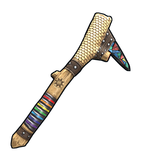Mosaic Stone Pick Axe in Rust