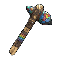 Mosaic Stone Hatchet in Rust
