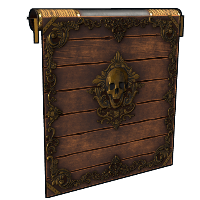 Cursed Pirate Garage Door in Rust
