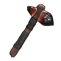 Dragon Glass Stone Hatchet in Rust
